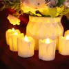 Decoración de fiesta de Navidad 4*4.5cm adornos lámpara de té luminosa de cera lágrimas vela electrónica LED sin llama de plástico