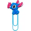 Nuevo Clip de Papel Grande de Stitch Suministros de Oficina Clip de Papel Lindo Creativo Aguja en Forma de U Dibujo Animado de PVC Marcador de Página Colorido