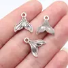 15x14mm 0.66g Plata Antigua DIY Aleación de Zinc Joyería Colgante de Cola de Pez