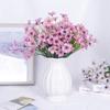 Transfronterizo 5 Flor de Hierba de Primavera Hierba Acuática Flor de Tela Serigrafiada Violeta Flor Artificial Boda Hotel Exterior Decorativo Flor Falsa