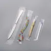 Bolsa autoadhesiva OPP bolsa de tira delgada para empaque de collares bolsa de repuesto para palillos cuchillo tenedor pajilla bolsa de embalaje