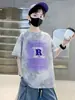 Roupas Infantis Meninos Camiseta de Manga Curta Roupas de Verão 2025 Novas Tops Infantis Verão Crianças Médias e Grandes Verão Meninos Tendência t Atacado