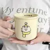 Taza linda y adorable, taza de cerámica de alta calidad con un diseño elegante, adecuada para uso doméstico como taza para beber o taza de café, y se puede personalizar para parecerse a una taza de esmalte
