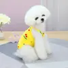 Ropa para Perros Pequeños Primavera y Verano Estilo Delgado para Teddy, Bichón, Pomerania, Yorkshire Perros Pequeños y Gatos, Chaleco con Estampado de Cerezas