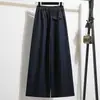 Toma real de jeans de pierna ancha holgados de color original estilo americano para mujer, otoño 2026, pantalones rectos casuales extragrandes hasta el suelo