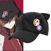 Gorra de béisbol con orejas de gato de dibujos animados, linda y dulce gorra mingrixiang, diseño con sentido de nicho, gorra con visera de estilo japonés que hace que la cara parezca pequeña