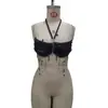 Roupas Europeias e Americanas Colete de Pedras e Contas Top Feminino Bordado à Mão Sexy Sexy Corrente de Peito Negra Corrente Corporal