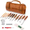 Comercio Exterior Amazon Más Vendido Exportación Europea y Americana Juego de Cuchillos de Talla para Carpintería Cuchillo de Talla de Madera de Durazno Hecho a Mano de Lujo Juego Completo