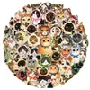 50 Adesivos Transparentes Fofos para Pets com Lenços para Gatos e Filhotes, Adequados para Capas de Celular, Cadernos e Tablets, Atacado