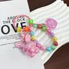 Nuevo Llavero Colgante de Conejo Acrílico Tridimensional Galvanizado Accesorios Pequeños Frescos de Colores con Cuentas Decoración para Cubierta de Auriculares