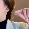 Pendientes de serpiente con diamantes para mujer, diseño de nicho, de alta calidad, pequeños y exquisitos, elegantes y de uso diario, nuevo estilo 2025