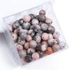 10 piezas de piedra manchada piedra Shoushan piedra de grano rojo cuentas dispersas diy hecho a mano casero pulsera de cuentas materiales de joyería