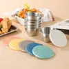 Plato para Salsa Grueso de Acero Inoxidable 304 Transfronterizo con Tapa para Barbacoa y Olla Caliente, Caja de Condimentos, Plato para Condimentos, Plato para Vinagre Fabricante