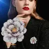 Luxo Leve e Sensação de Alta Qualidade, Flores da Primavera Desabrocham, Broche Magnético de Peônia em Gradiente, Requintado, Estilo Nacional, Flor de Lapela Floral da Moda