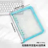 Envío Gratis A5 Transparente Hojas Sueltas Manual Multifuncional Bolsa con Cremallera Libro de Hojas Sueltas Simple Cubierta Suave de PVC Reemplazable