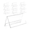 Etiquetas de nombre triangulares acrílicas personalizadas, letreros para mesa de conferencias, tarjetas de asiento en forma de V, etiquetas de posición transparentes, letreros de nombre para mesa, tarjetas de asiento