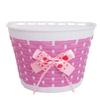 En stock suministro cesta para patinete infantil tamaño pequeño cesta para bicicleta infantil cesta tejida de plástico hecha a mano cesta para carrito de bebé