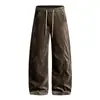 Pantalones casuales de pana estilo americano de lujo ligero para otoño 2026, nuevos de chenilla, corte recto holgado, pierna ancha, modernos para hombre