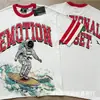 25 Venta al por mayor transfronteriza Tendencia de Belleza Emoción Mixta Serie de Diamantes Calientes Camisetas Sueltas de Manga Corta High Street Hip-Hop para Hombres y Mujeres en