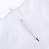 Nuevo Bolígrafo DIY de Tubo Vacío con Perlas de Cristal Bolígrafo Creativo de Flor Seca Bolígrafo de Bola con Diamantes Bolígrafo Educativo para Estudiante Bolígrafo Lindo Bolígrafo de Regalo