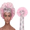 Touca de Dormir Elástica Estampada Europeia e Americana com Laço Africano Extra Grande, Chapéu Turbante de Seda Sintética