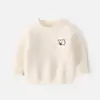 [Precio Especial de Liquidación] Suéter Cálido de Forro Polar de Una Pieza para Niñas con Diseño de Dibujos Animados, Cuello Redondo, y Suéter Pullover Forrado de Forro Polar para Niños