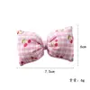 Nuevos Accesorios de Moño de Tela DIY, Cinturón a Cuadros Relleno de Algodón con Moño de Cereza, Accesorios para Ropa y Artículos Decorativos