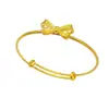 Pulseira de laço de fornecimento ao vivo push-pull all-match pulseira feminina joia banhada a ouro temperamento simples pulseira fina atacado