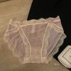 Ropa interior de encaje puro y sexy para mujer, sin costuras, de una pieza, transpirable, de cintura baja, con entrepierna transpirable, suave, bragas para mujer