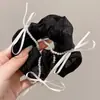 Pañuelo cuadrado estilo casual, scrunchie, lazo de encaje para el pelo, diadema dulce, accesorio para el cabello de alta gama a la moda para mujeres