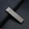 8001 Encendedor Largo Inflable Metal A Prueba de Viento Llama Verde Delgado Encendedor de Cigarrillos Set para Fumar para Hombres y Mujeres Venta al por Mayor de Alta Gama