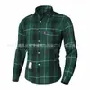 Nueva Camisa de Cuadros de Manga Larga para Hombre de Comercio Exterior Transfronterizo Primavera y Verano Estilo Holgado de Moda Atractiva Tallas Grandes Camisa para Hombre
