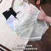 Calzones de Seda de Hielo para Mujer, Sin Costuras, de Cintura Media, Levanta Glúteos, con Ribete de Encaje Sexy, Transpirables, de Algodón Puro, Antibacterianos, Tallas Grandes para Mujer