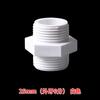Conector directo de doble rosca externa recta para cable de PVC de alambre a alambre 20 accesorios de suministro de agua 25 32 40 50 63
