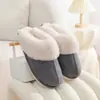 Zapatillas de felpa al por mayor de venta caliente transfronteriza para mujer para otoño e invierno, zapatillas de felpa cálidas de suela gruesa para hombre y mujer, zapatillas de algodón de comercio exterior