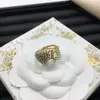 Anillo Ajustable Dior/Dior Best-Seller Transfronterizo Letra Cd para Mujer, Anillo Abierto de Latón Vintage Abeja Lujo Ligero Europeo y Americano