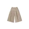 Pantalones de pana acampanados de pierna ancha, cropped, versátiles, con ligero estiramiento, efecto desgastado, estilo minimalista ROW, nuevos para Otoño/Invierno, retro