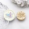 Sello de cera transfronterizo con cabeza de cobre con patrones de luna, rosa y mariposa, cabeza de sello universal, accesorio de decoración para invitaciones de boda