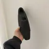 Nuevos zapatos planos versátiles de estilo francés para la noche con forro de felpa