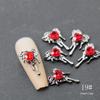Accesorios para Uñas Estilo Oscuro Retro Cruz de Metal Corazón Calavera Personalizada Decoraciones de Diamante de Aleación para Uñas
