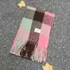 Cachecol Xadrez Vermelho de Natal para Mulheres no Outono e Inverno Estilo Coreano Imitação de Caxemira Luxo Acessível Alta Qualidade Cachecol Xale Quente