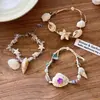 Pulseira de Conchas e Estrelas com Contas para Praia Oceânica de Verão Acessórios Estilo Férias Joias Exageradas de Alto Padrão Estilo Fresco para Mulheres