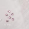 Decoraciones de Arte para Uñas de Pedrería Puntiagudas Rosas Famosas en Internet Corazón Deslumbrante con Forma de Corazón Octagonal Rectangular de Ángulo Recto Cuadrado Grueso Pedrería para Uñas Portátil