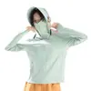 Ropa popular para exteriores con protección solar UPF50+ de seda helada para hombres y mujeres, chaqueta de verano para la piel para mujeres, chaqueta ligera delgada con protección UV para hombres