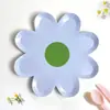 Plato de Cena Little Daisy de 7 pulgadas Entorno de Picnic Vajilla de Papel Ecológica Decoración de Fiesta de Cumpleaños Infantil Plato para Pastel Plato de Papel