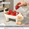 Armario para Zapatos con Forma de Gato de Lujo Ligero al por Mayor, Portallaves de Cerámica para Entrada, Caja de Almacenamiento de Escritorio Simple, Decoración para Sala de Estar