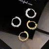 Novo Design Sensação Nicho Dourado Brilhante Argola Ear Cuff Brincos Femininos Alta Classe Temperamento Versátil Exquisito Brinco Cobre
