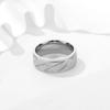Anillo Transfronterizo Europeo y Americano Nuevo Patrón de Sarga Acero Titanio Frosted Acero Inoxidable Patrón Lluvia de Meteoros Anillo Hombre Trendy
