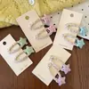 Nuevo Estilo de Verano Pinza para el Cabello de Puntos y Estrella de Cinco Puntas para Bebés, Pasador Fresco y Sencillo para Niñas, Accesorio para el Cabello para la Frente y el Flequillo Lateral