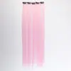 Set de 5 Piezas de Extensiones de Cabello de Colores para Comercio Exterior, Teñido Colgante de Oreja, Cabello Realista, Extensiones de Cabello Decoloradas y Teñidas, Extensiones de Cabello de una Sola Pieza de Fibra Sintética